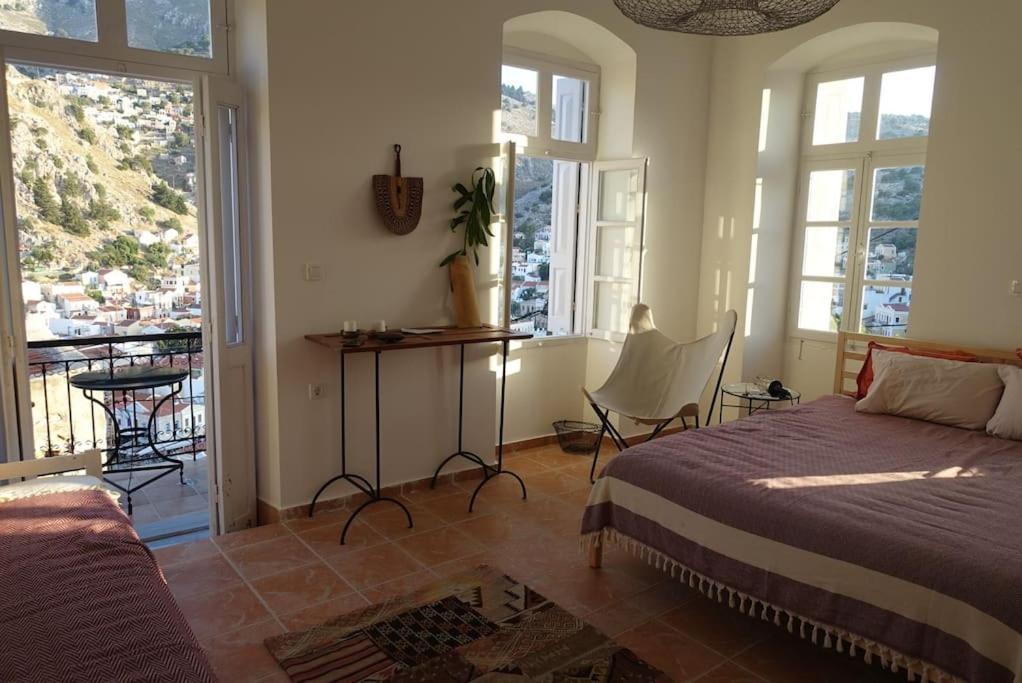 Maison Avec Terrasses Et Vues Symi Exteriör bild